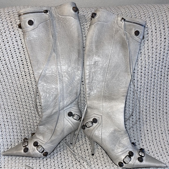 Balenciaga Cagole Dirty Effect Boots - Picture 1 of 4